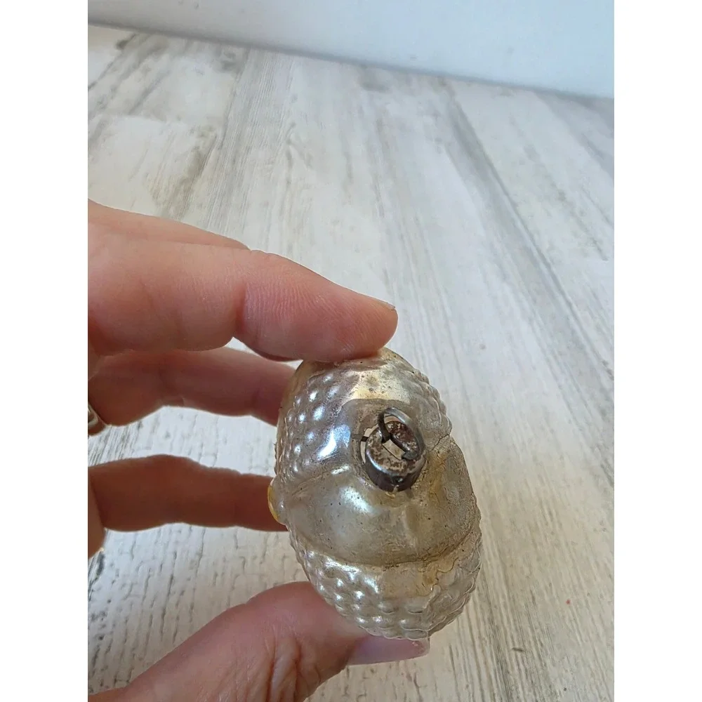 Antique AS IS Daisy mercury glass ornament Xmas tree